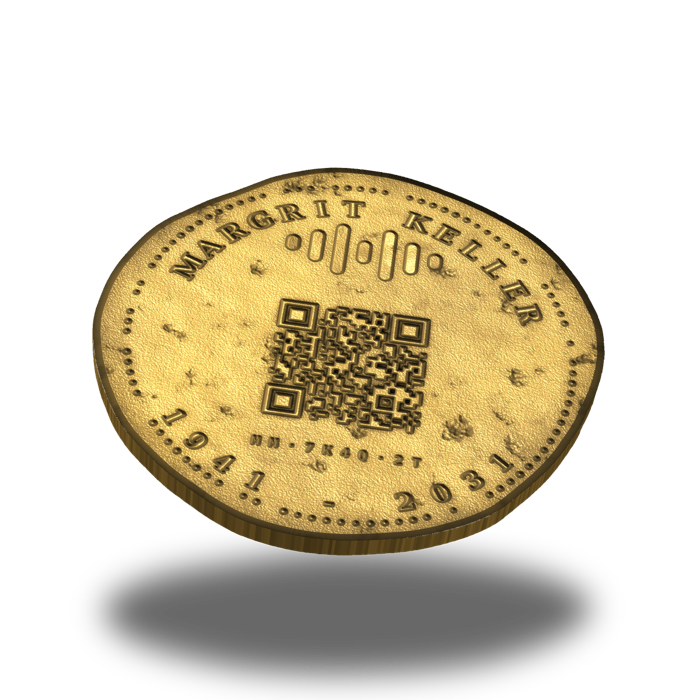 Heritage Plate, geprägte Münze mit QR-Code